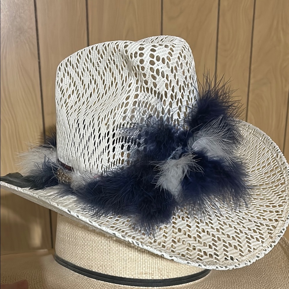 Chic Feathered Cowgirl Hat